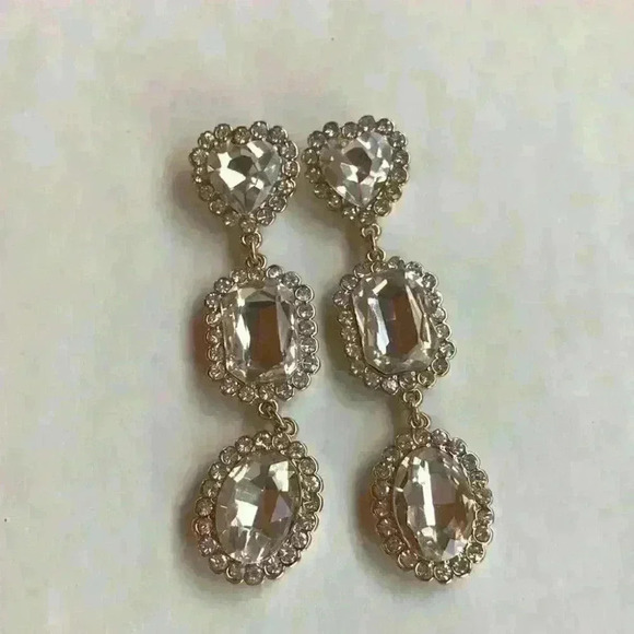 Rachel Roy new Gold Tone Triple Drop Earrings - Picture 6 of 8